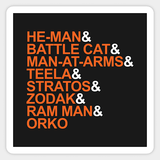 He Man And The Masters Of Universe Names Sticker by Rebus28